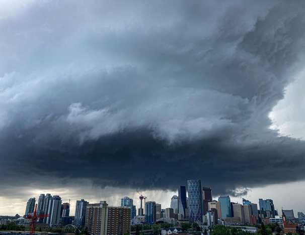 A cloud larger than Mount Everest spun over Calgary on Thursday. It was a supercell thunderstorm.