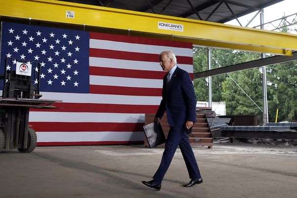 Biden releases U.S.-centered economic plan, challenging Trump’s ‘America First’ agenda