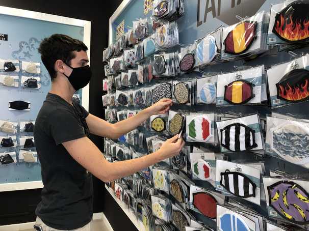 Stores are closing all over Rome. The newest ones to open are selling masks.