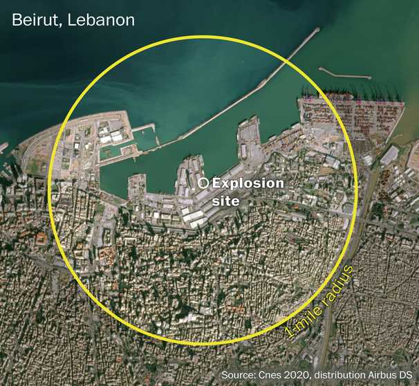 How the Beirut blast compared with similar explosions in Texas, China and France