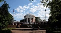 Image: The Rotunda at the University of Virginia, where Haila Amin had anticipated watching college basketball and taking trips to Chick-fil-A.