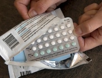 Image: A one-month dosage of hormonal birth control pills.