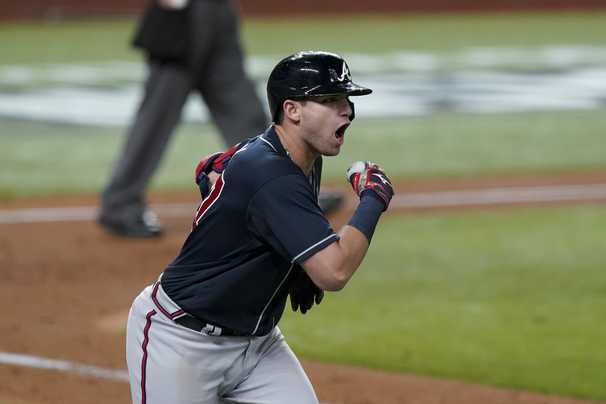 Braves break through against Dodgers’ pitching in ninth, win NLCS opener