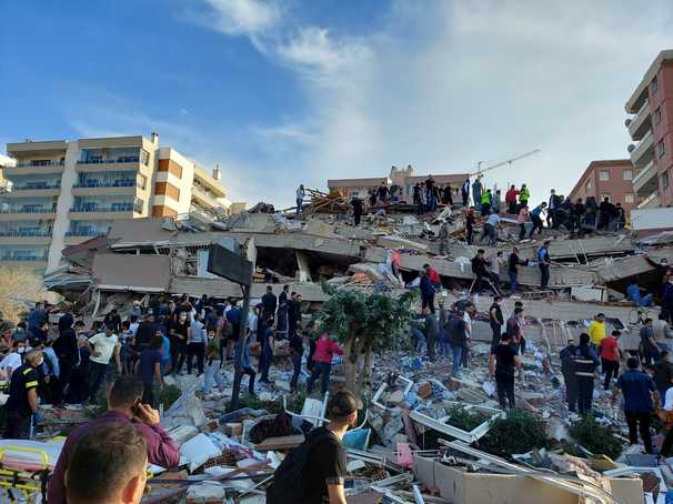 Powerful Aegean earthquake kills at least 19 people in Turkey and Greece, injures hundreds