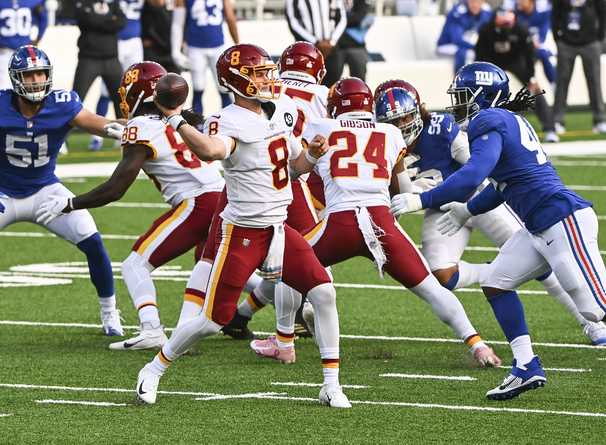 Washington loses to Giants, 20-19, after failed two-point conversion attempt