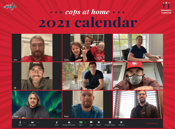 Capitals’ 2021 calendar features relatable theme, with players at home during pandemic