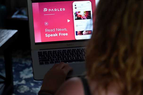 Conservatives grumbling about censorship say they’re flocking to Parler. They told us so on Twitter.