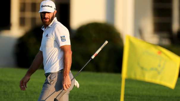 Dustin Johnson, seeking his first green jacket, has a big lead and a history of painful Sundays