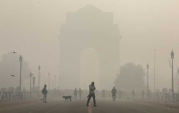 India’s capital is battling a surge in coronavirus cases just as pollution levels spike 