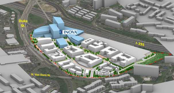 Inova plans major new hospital, offices at Alexandria’s Landmark Mall site