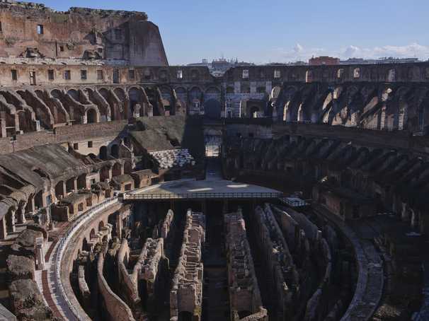 A day at the Colosseum, with the custodians who have the Roman ruins all to themselves