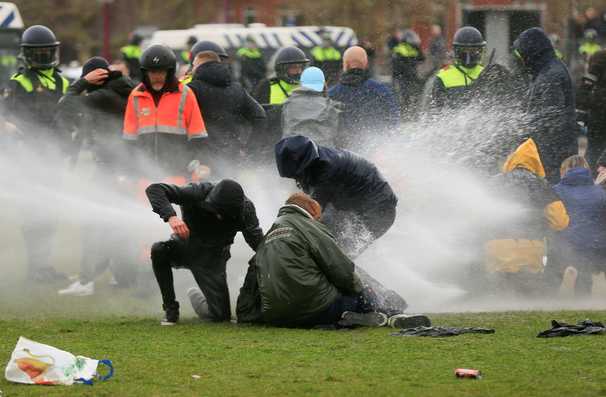 Riots explode across Netherlands over covid restrictions, Dutch leader brands protesters criminals