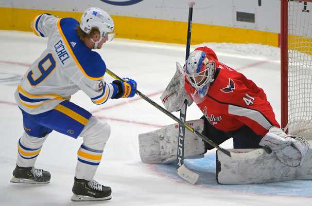 Undermanned Capitals settle for a point in a shootout loss against the Sabres