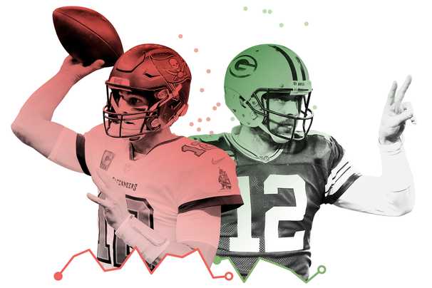 When GOATs meet: Tom Brady and Aaron Rodgers, by the numbers