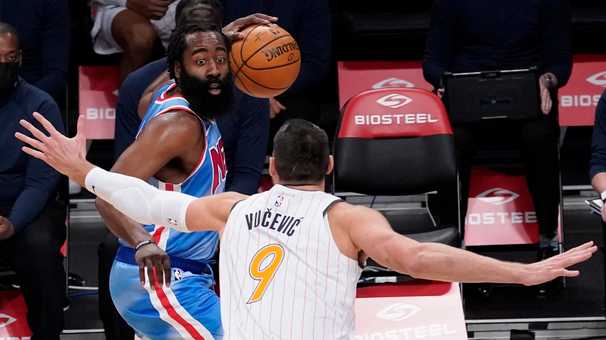 With dazzling passes in Nets debut, James Harden sought to make an unselfish first impression