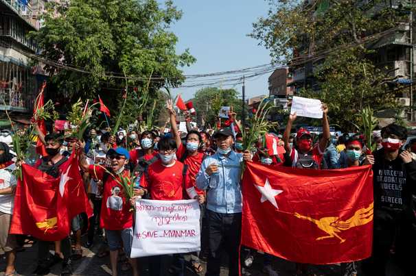 Tens of thousands of protesters return to Myanmar streets to oppose the military coup