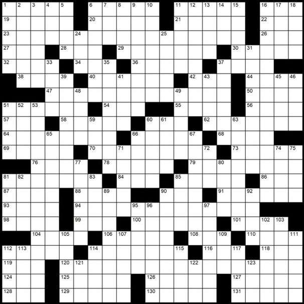 Solution to Evan Birnholz’s March 7 Post Magazine crossword, “Holding Pattern”