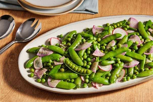 Loaded with two types of peas, radishes and mint, this lemony salad sings spring