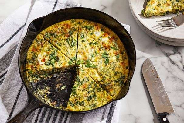 Spring produce snags the spotlight in this nutritious frittata