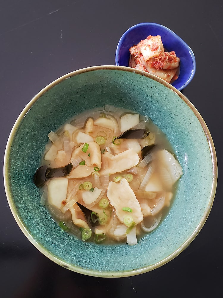 Lee's comfort food is sujebee, 수제비, hand-pulled noodle soup. (Jiyeon Lee)