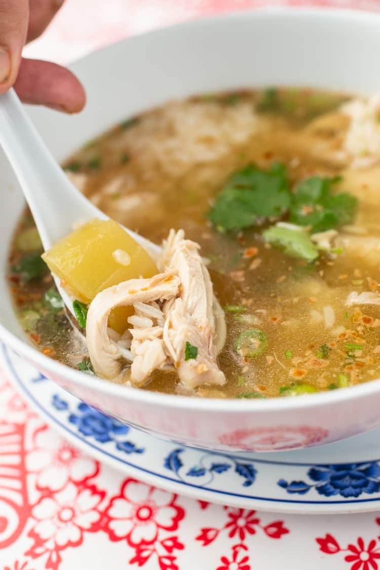 Poonsukwattana's comfort food is her restaurant's “Super Soup,” or rice soup, khao tom ข้าวต้ม. (Nongos Khao Man Gai)
