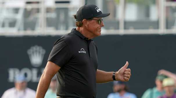 Phil Mickelson, looking ageless, leads Brooks Koepka, looking dangerous, at PGA Championship