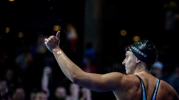 For Katie Ledecky, the long and short of it is first place in both the 1,500 and 200 freestyle
