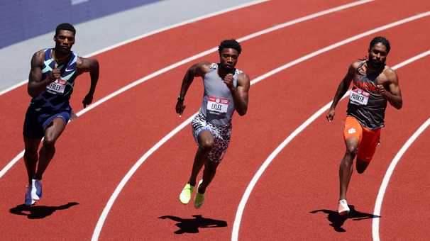 Noah Lyles sees his record fall but embraces the moment at the U.S. track and field trials