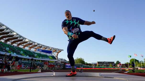 Ryan Crouser sets a shot put world record at the U.S. Olympic track and field trials