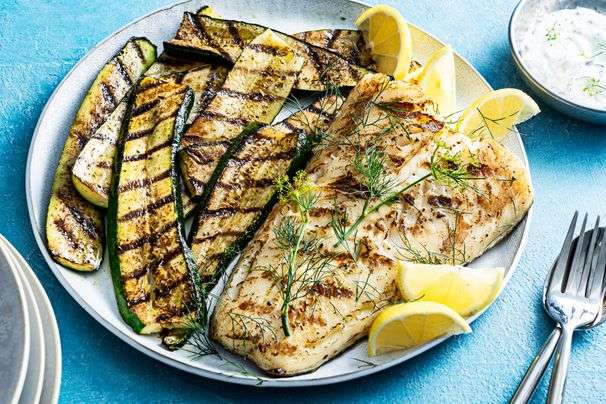 Want a surefire grilled fish recipe? This smoky sea bass with a 4-ingredient sauce is it.