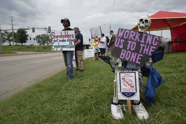 Hundreds of Frito-Lay workers on strike in Topeka, citing forced overtime and 84-hour workweeks