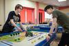 Young people at the Robocenter in Vladivostok, which has become a popular venue for learning everything from programming to 3-D modeling.