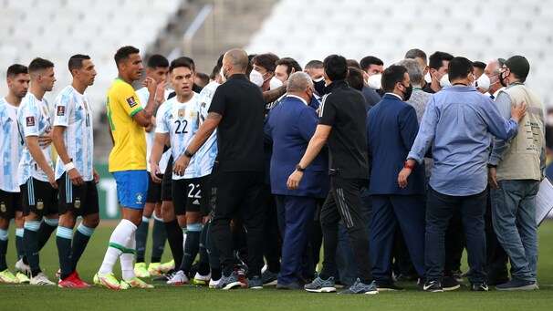 Brazilian officials say Argentine players breached coronavirus rules, halt World Cup qualifier