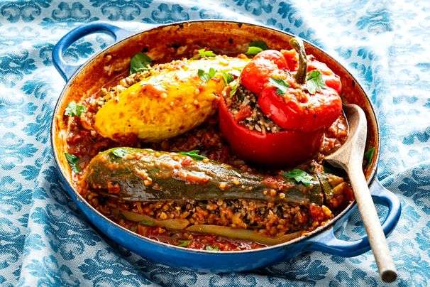 Iraqi-style stuffed vegetables in tomato sauce prove peppers aren’t the only vegetable worth stuffing