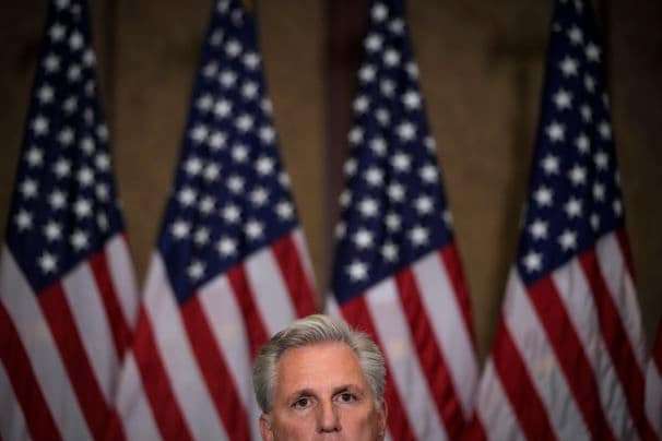 What federal law is Kevin McCarthy citing when he threatens telecom firms?
