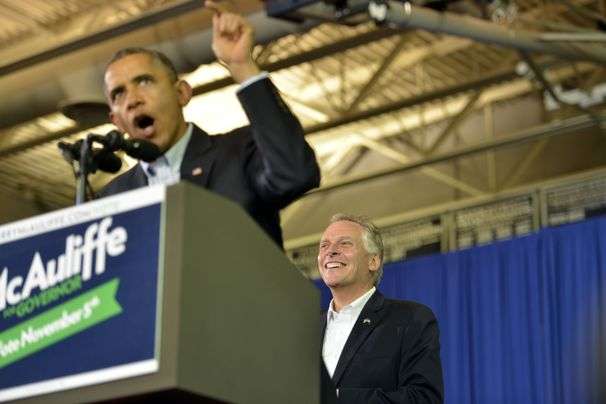 Democrats send heavy hitters to boost McAuliffe, amid anxiety over his race