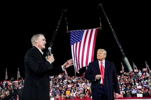 Airing 2020 election grievances, Trump appears in first TV ad for Georgia gubernatorial hopeful David Perdue