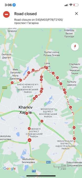 On Google Maps, tracking the invasion of Ukraine