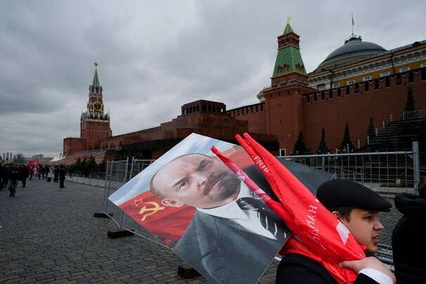 Soviet flags keep rising over Russian-occupied Ukraine
