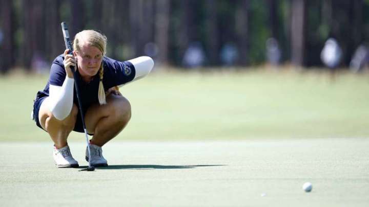 A ‘fearless’ amateur seized the U.S. Women’s Open lead with a record round