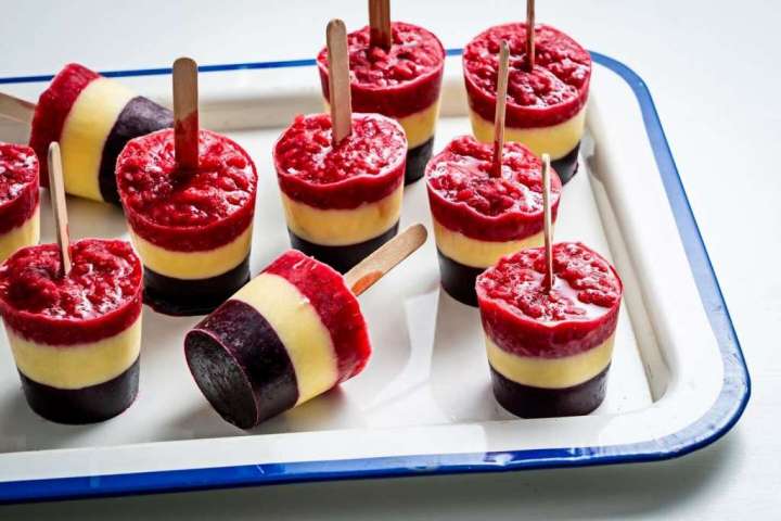 Homemade rocket pops are a red, white and blue taste of summer