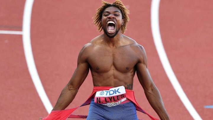Noah Lyles races into history with an American record in the 200 meters