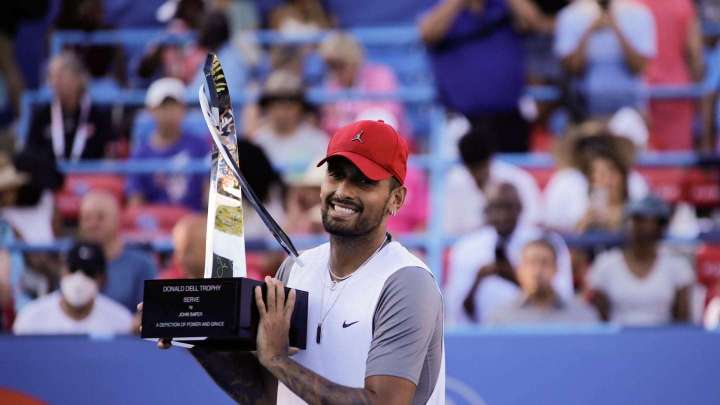 Nick Kyrgios serves up second Citi Open title, then adds doubles crown