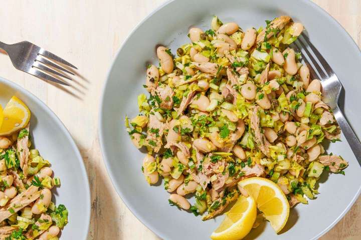 This tuna salad is light and bright with white beans and capers