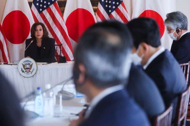 Harris, on Asia trip, promotes a political priority — women’s rights