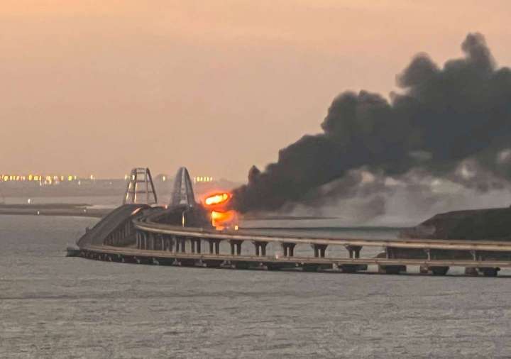 Putin’s bridge of dreams explodes in flames
