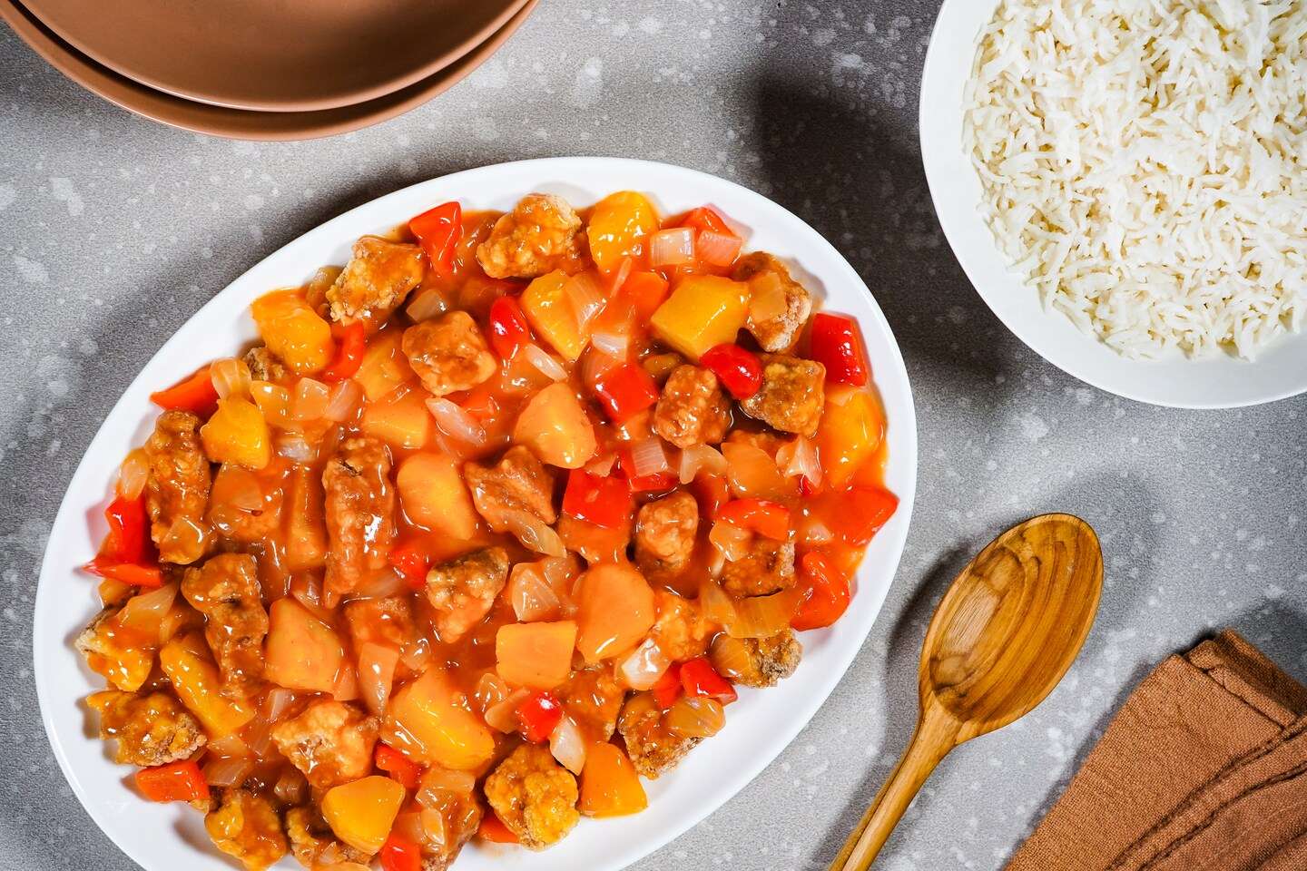 Sweet and sour pork brings a takeout favorite home