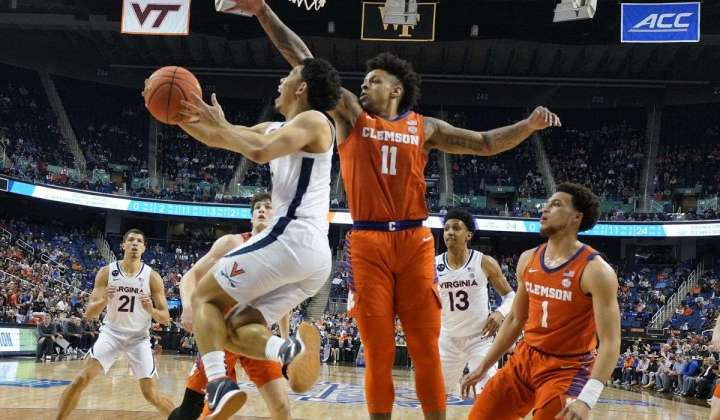 No. 13 Virginia tops Clemson 76-56 to reach ACC title game