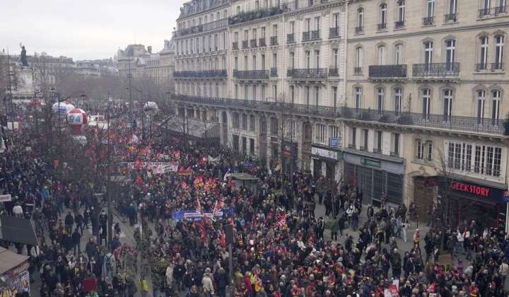 Protests over higher retirement age grip France as teachers, rail workers join garbage collectors