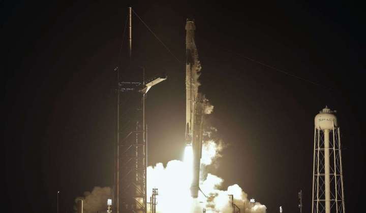 SpaceX launches U.S., Russia, UAE astronauts to space station